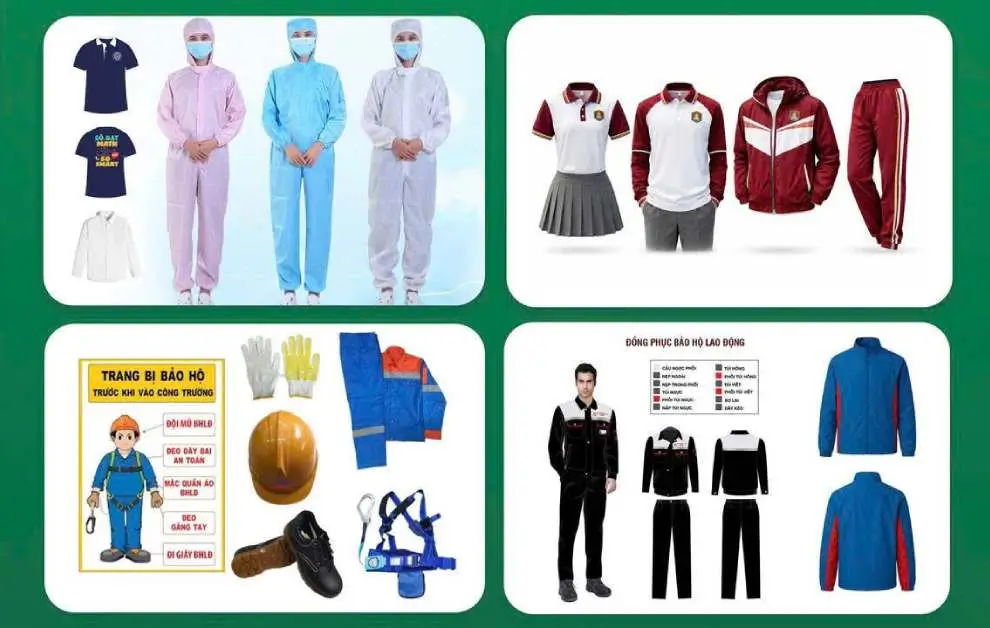 sản xuất đồng phục và cung cấp trang thiết bị bảo hộ lao động